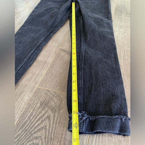 Abercrombie & Fitch “the skinny high rise” curve love, black, raw hem, 5 buttons - Picture 8 of 9